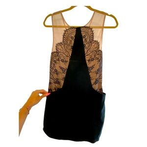 BCBG Black and nude lace dress